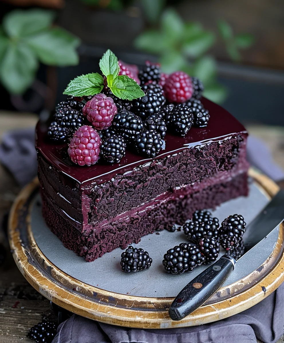 Blackberry Velvet Gothic Cake: A Dark & Lush Dessert