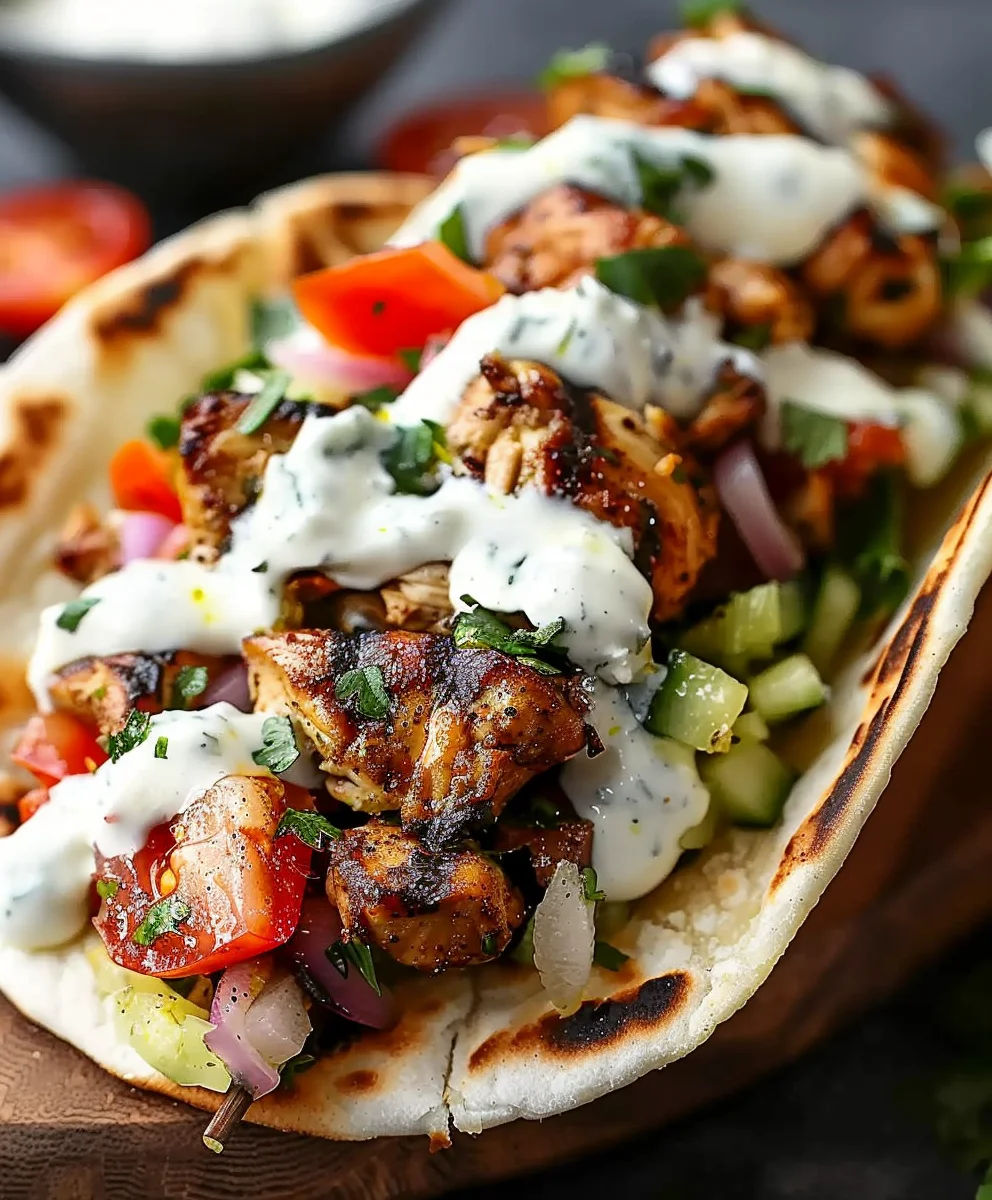 Best Chicken Shawarma Recipe with Homemade Garlic Sauce