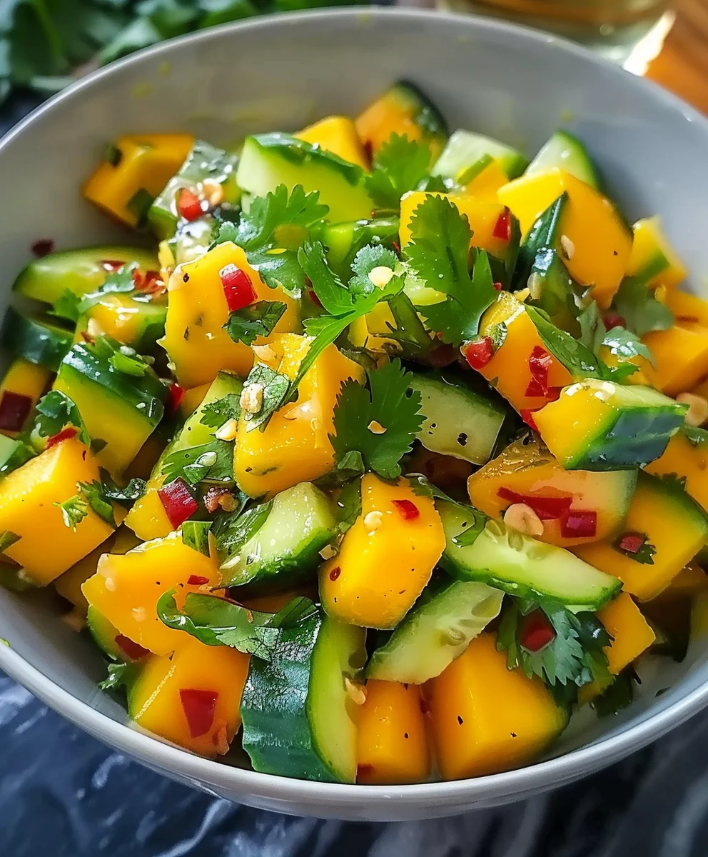 Delicious & Refreshing Thai Mango Cucumber Salad Recipe