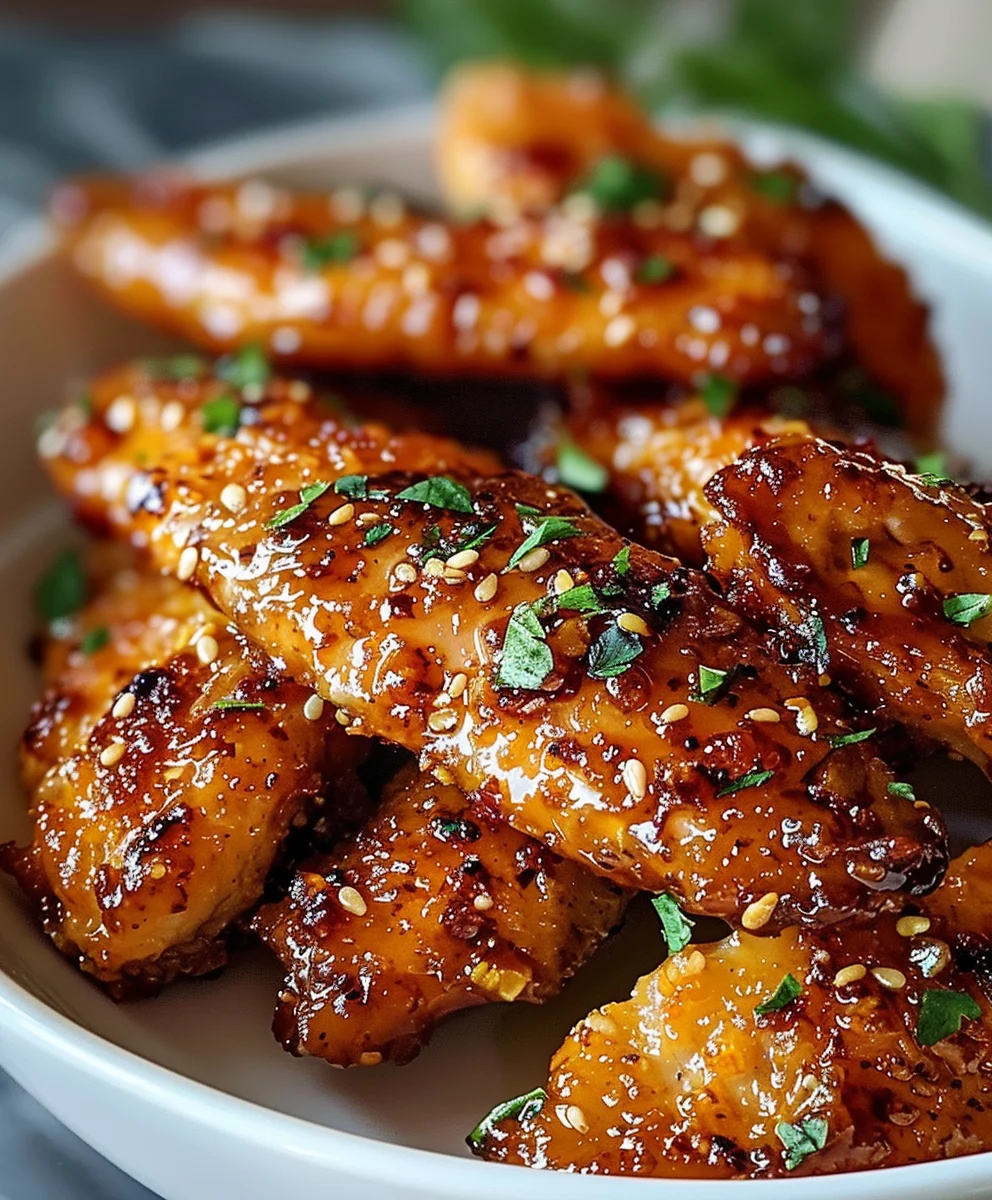 Crispy Air Fryer Honey Butter Garlic Chicken Tenders
