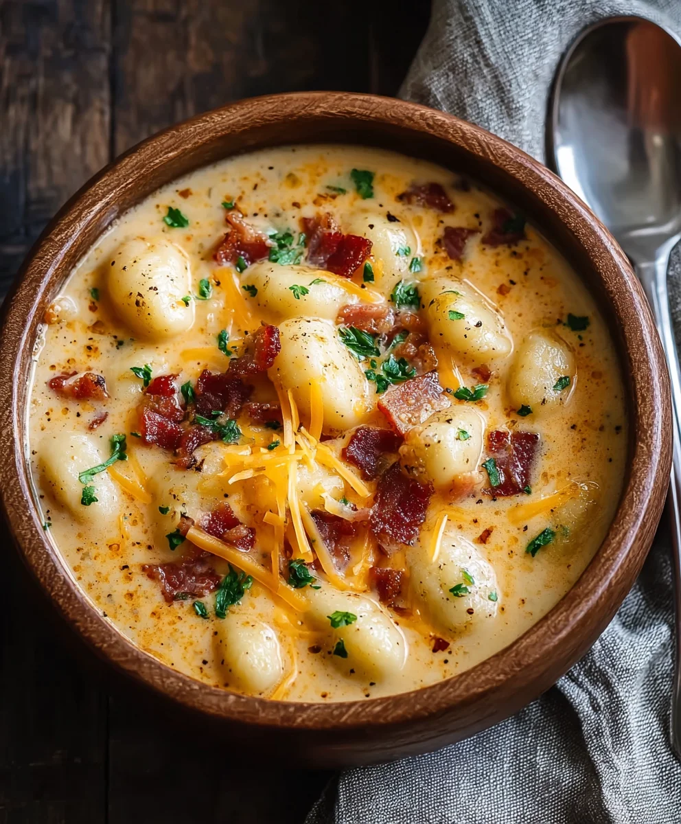 Beef Bacon Cheddar Gnocchi Soup: Creamy, Cozy Comfort
