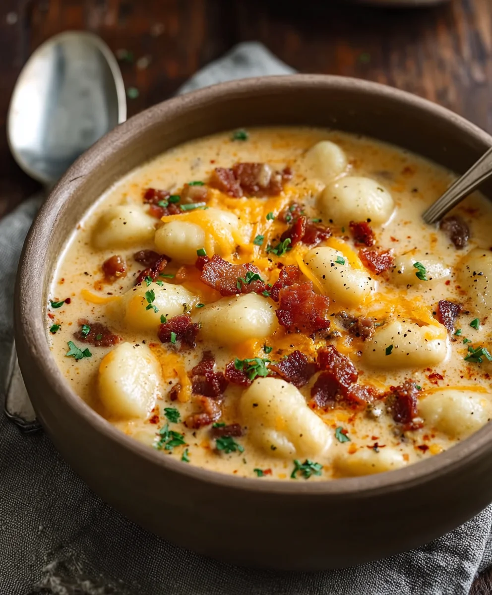Beef Bacon Cheddar Gnocchi Soup: Creamy, Cozy Comfort
