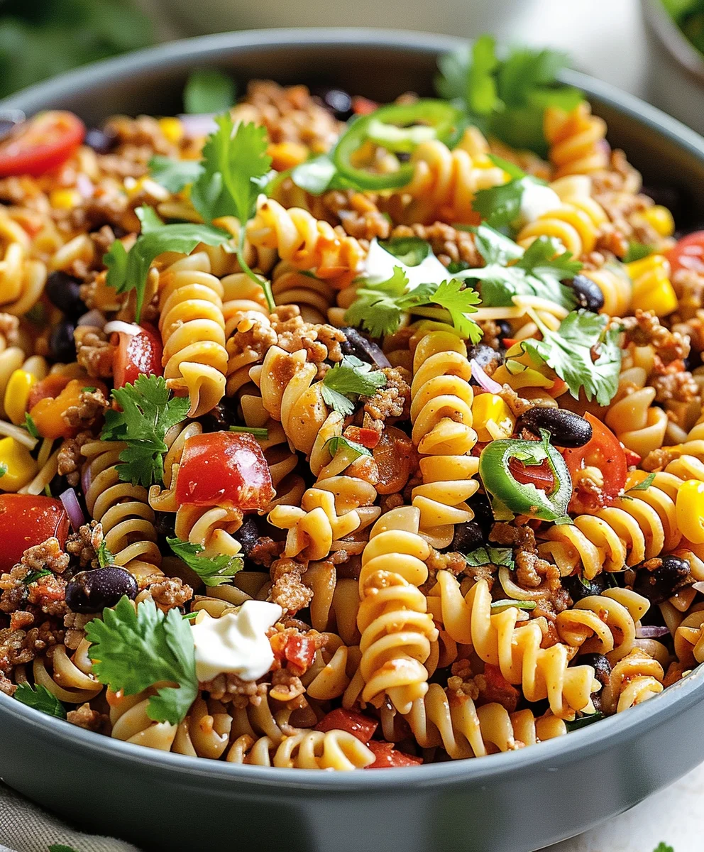 Zesty Taco Pasta Salad: Quick, Easy, & Flavorful Meal Idea!
