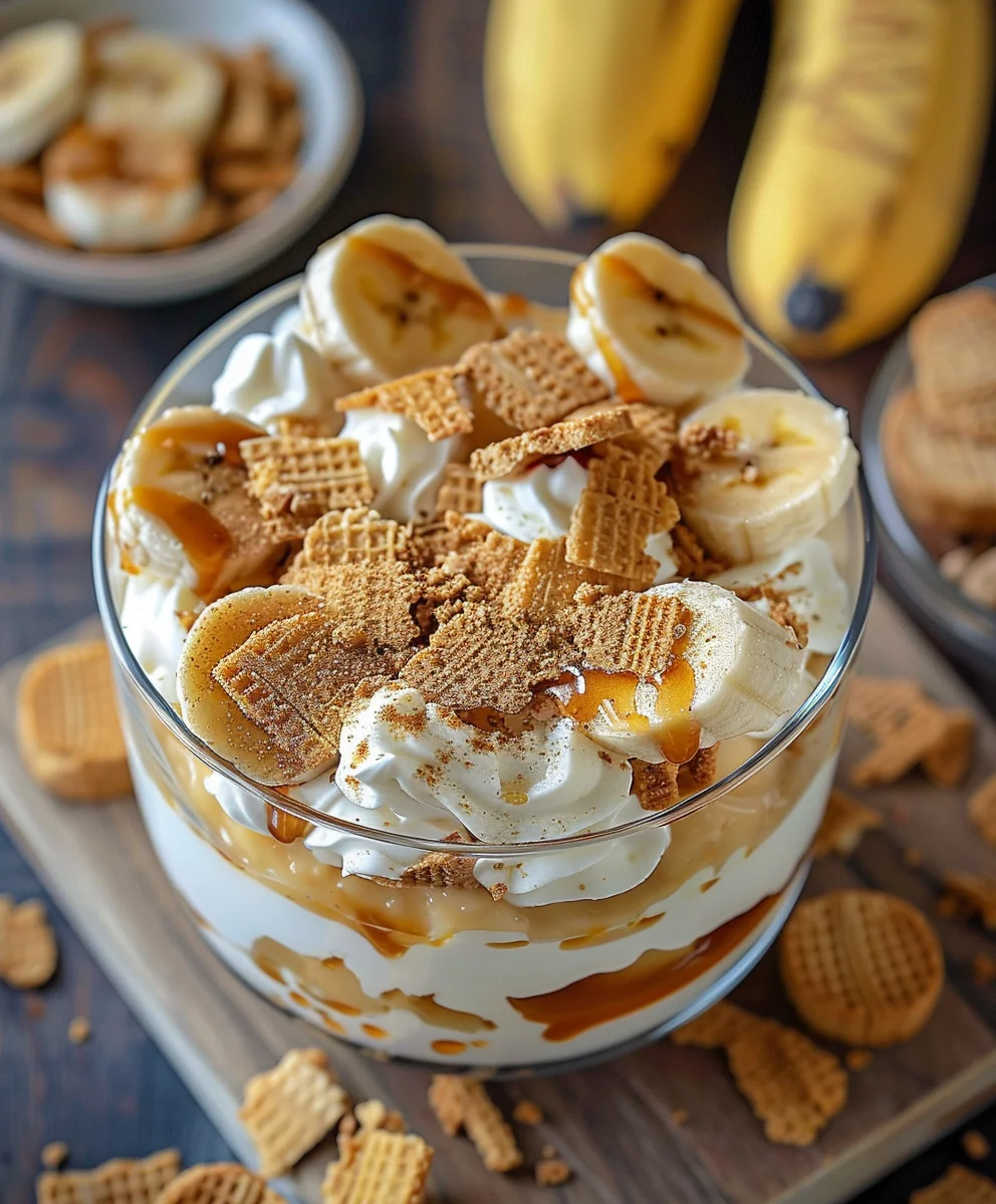 Ultimate Biscoff Banana Pudding w/ Caramel Drizzle Recipe