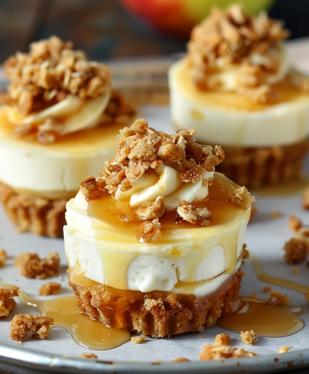 Apple Crisp Mini Cheesecakes