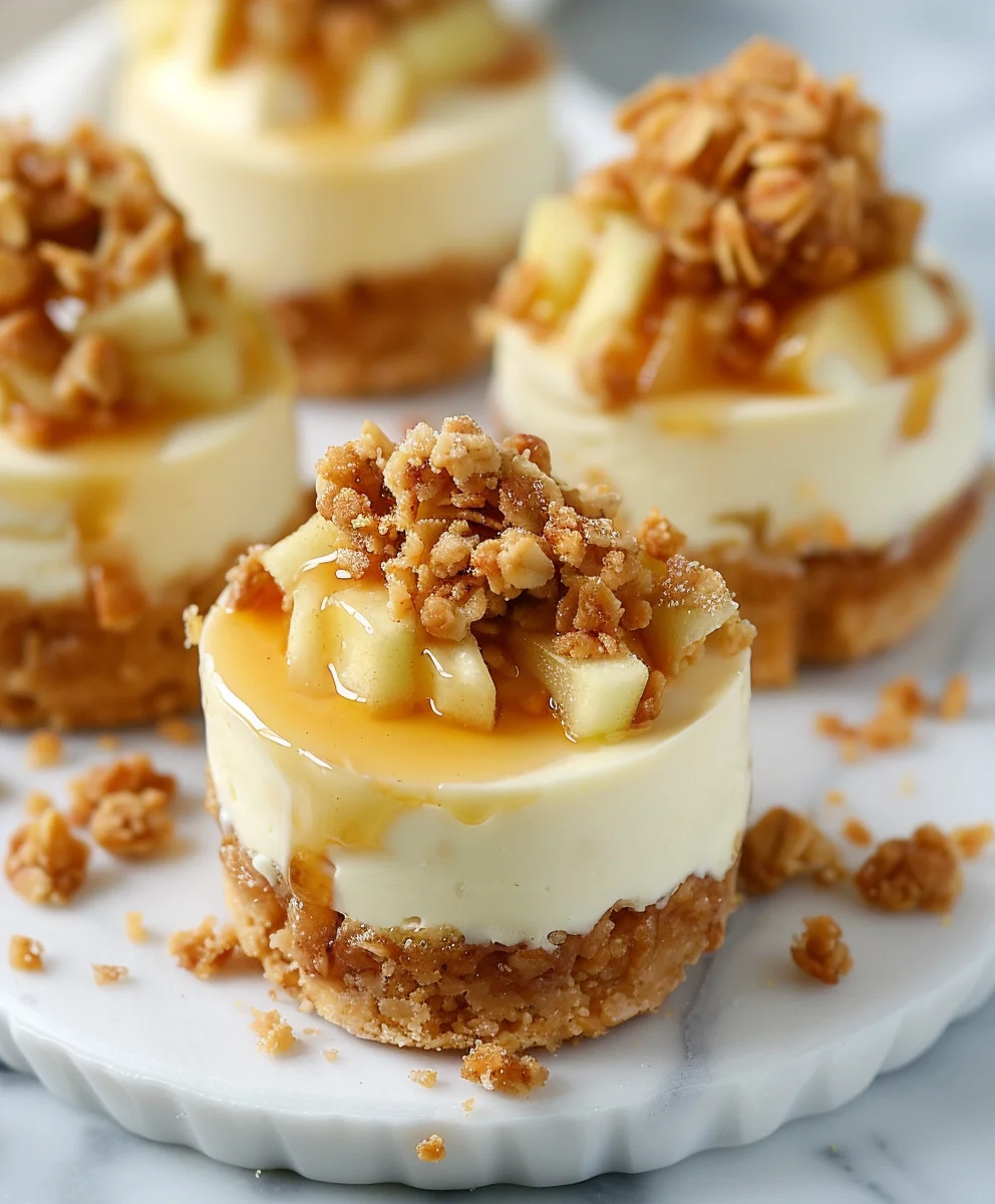 Apple Crisp Mini Cheesecakes: Easy Fall Dessert Recipe
