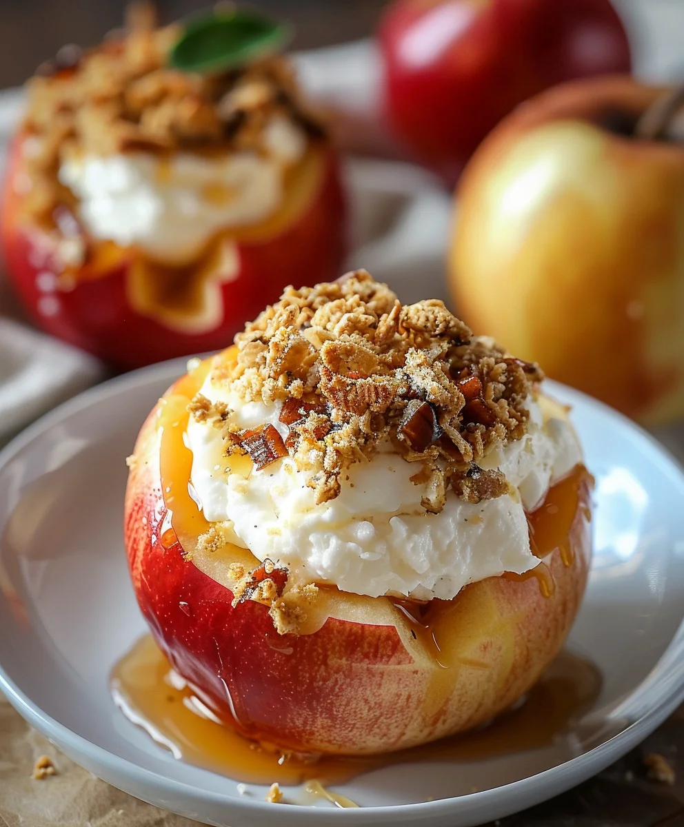 Cheesecake Stuffed Baked Apples: Sweet & Creamy Treat!