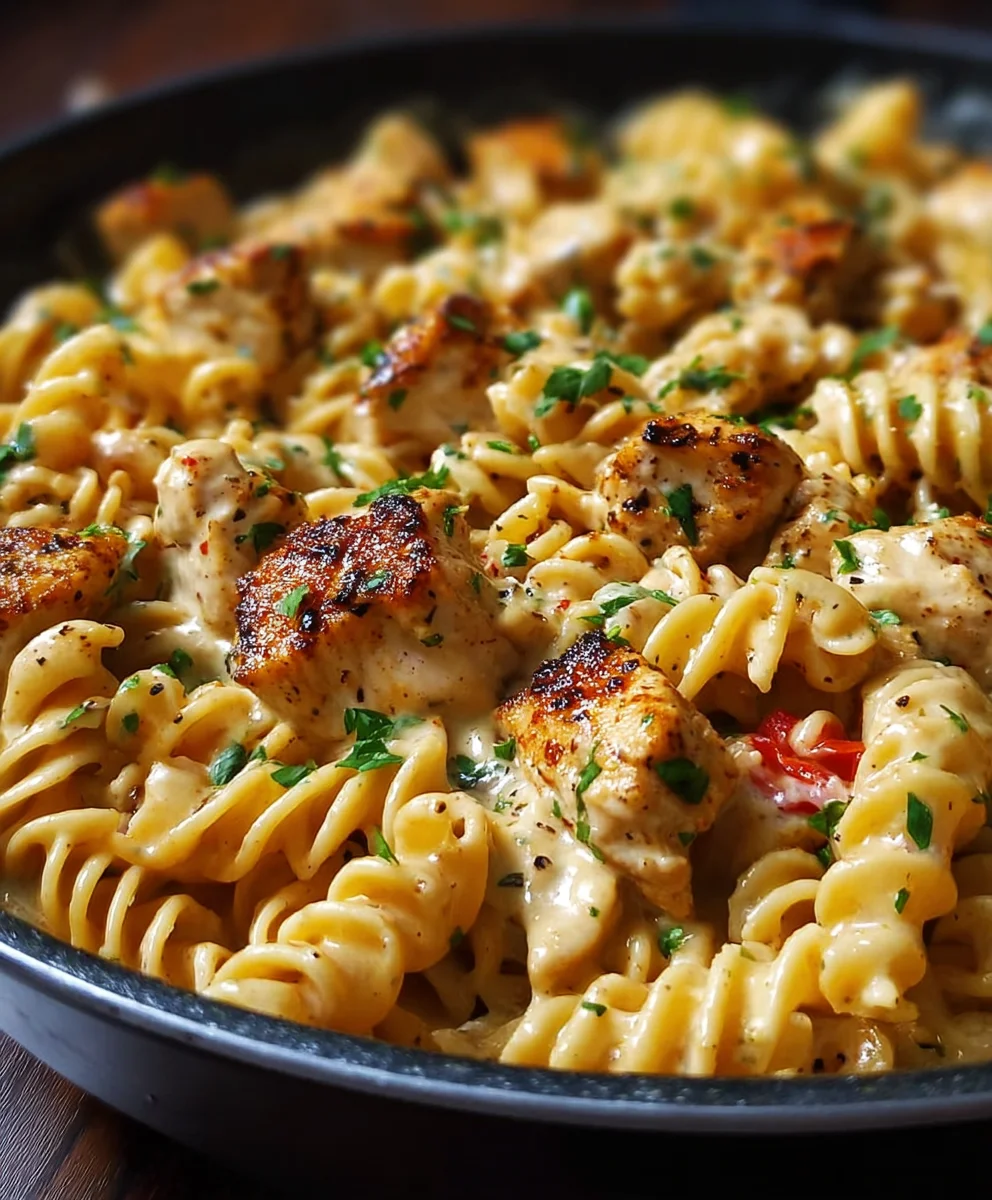 Cheesy Cajun Chicken Rotini Skillet - Easy One-Pan Meal