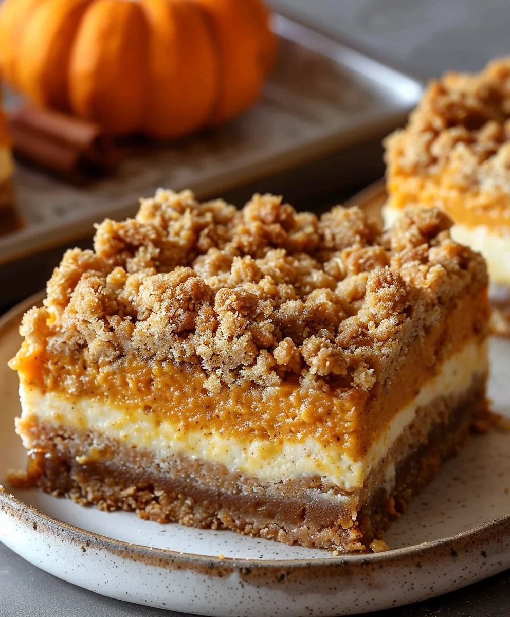 Best Pumpkin Cheesecake Bars & Streusel Topping Recipe