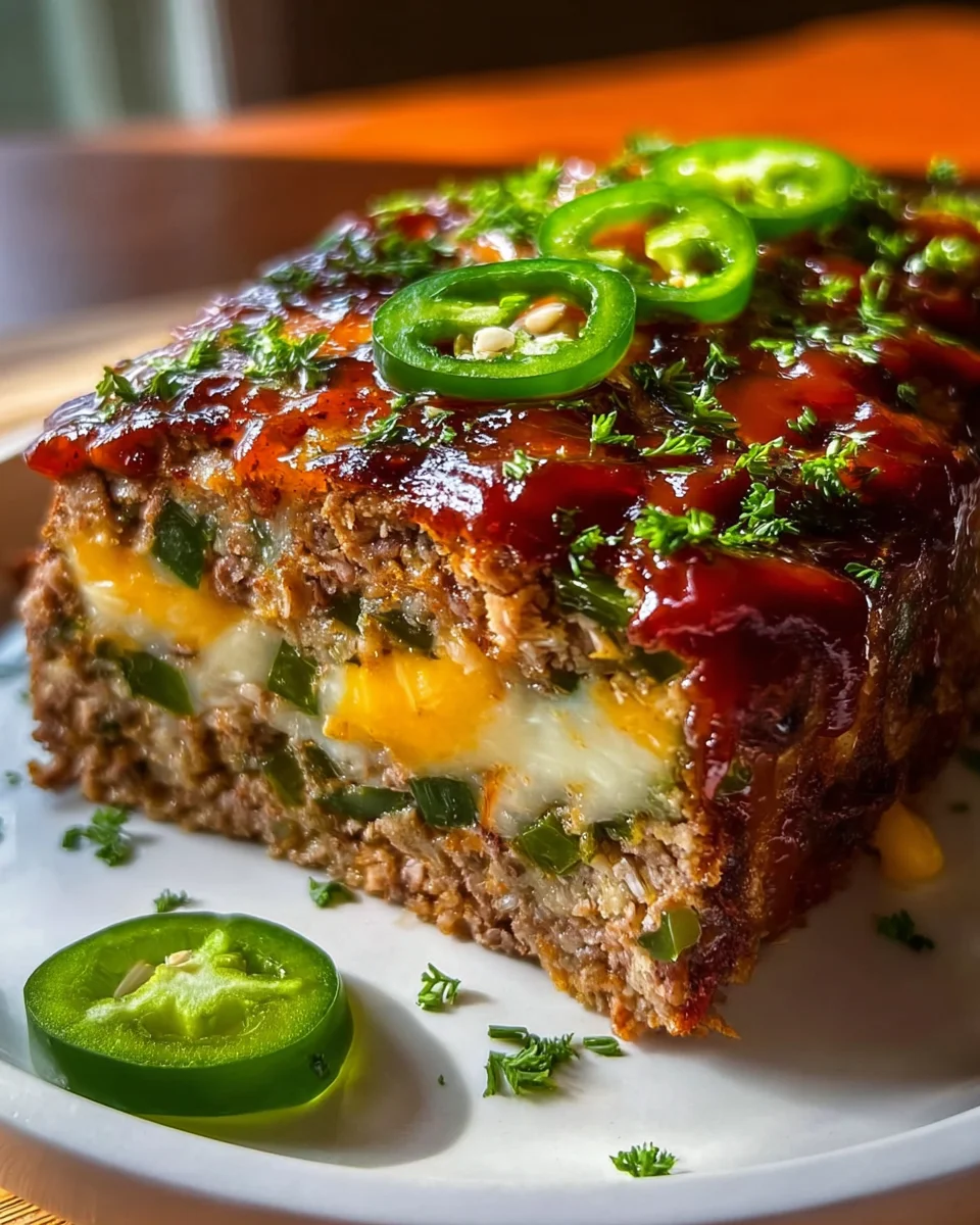 Ultimate Jalapeno Popper Beef Meatloaf - Spicy & Cheesy