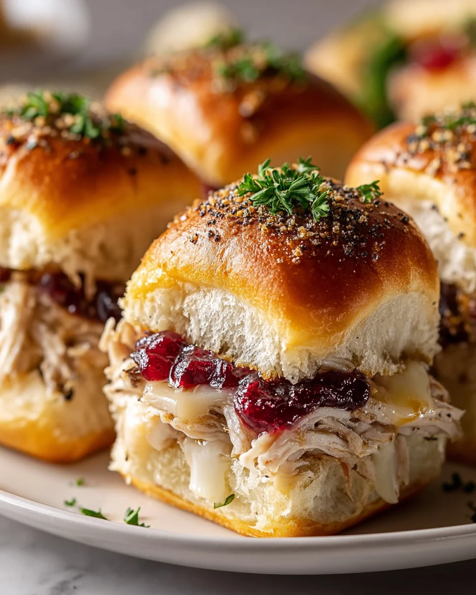 Easy Thanksgiving Turkey Cranberry Sliders Recipe