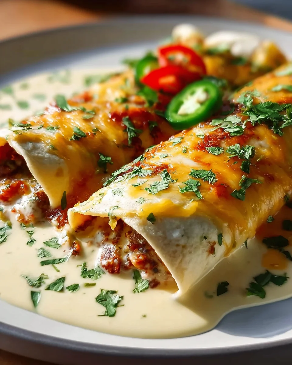 Spicy & Cheesy Jalapeno Popper Chicken Enchiladas