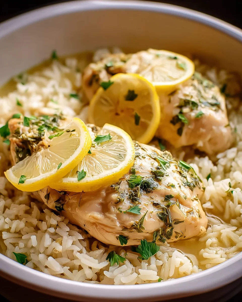 Slow Cooker Lemon Herb Chicken & Rice – Ultimate Comfort