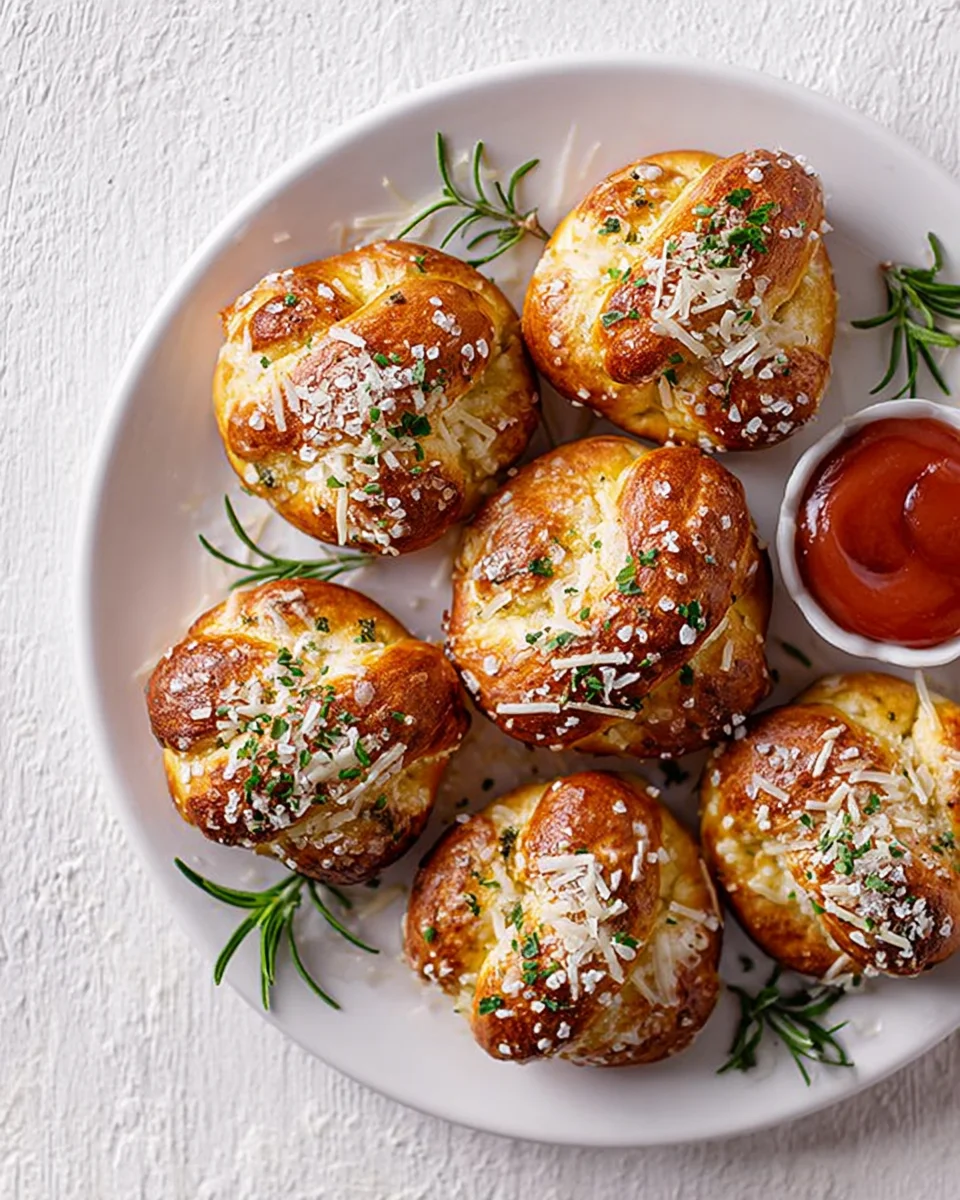 Savory Rosemary Parmesan Pretzels: Mozzarella Stuffed!