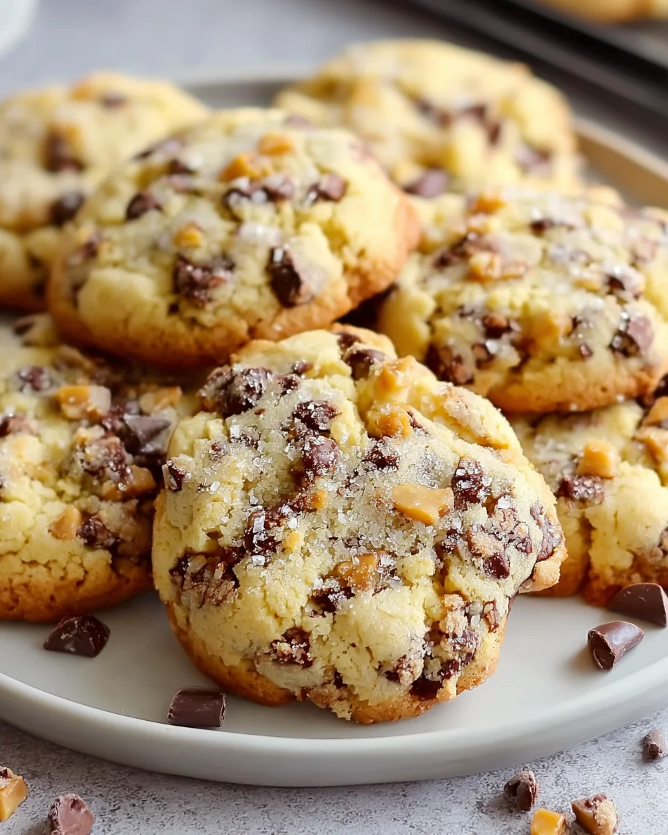 Irresistible Chocolate Chip Toffee Shortbread Cookies