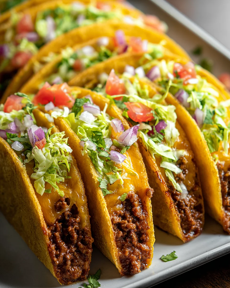 Crispy Oven Baked Cheesy Tacos – Easy Loaded Recipe!