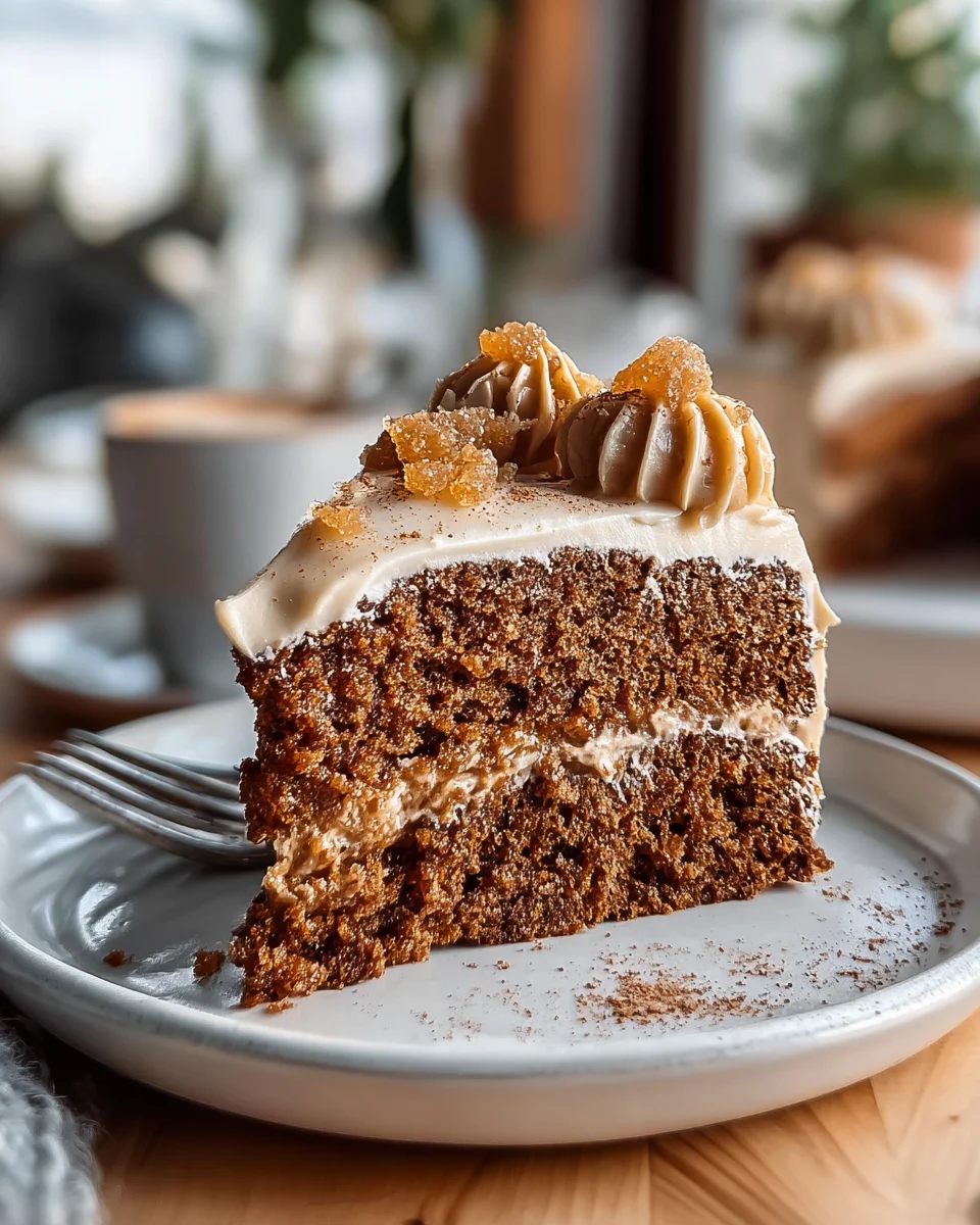 Gin Gingerbread Cake with Cinnamon Molasses Frosting