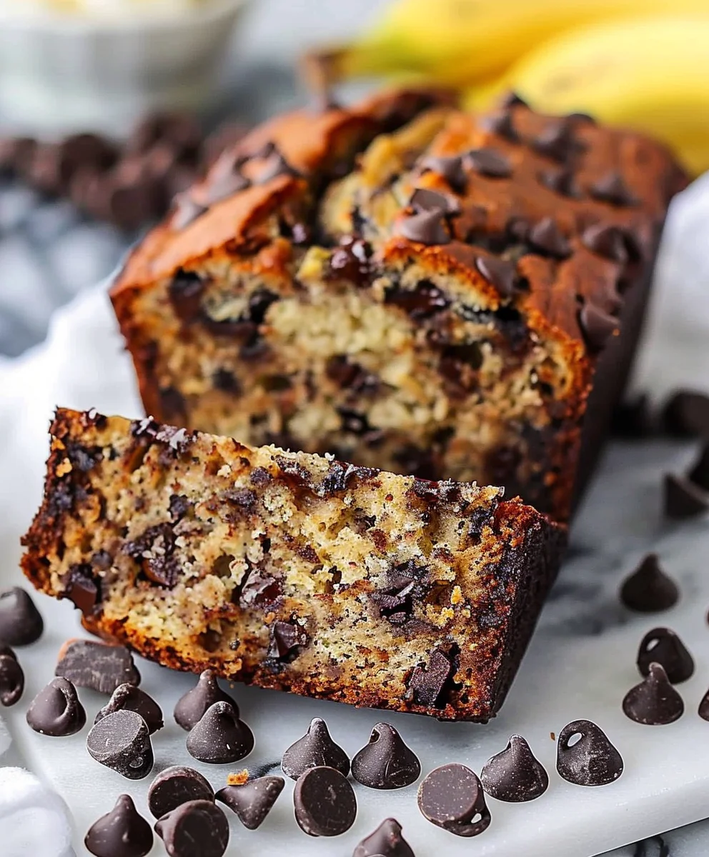 Best Super Moist Chocolate Chip Banana Bread Recipe