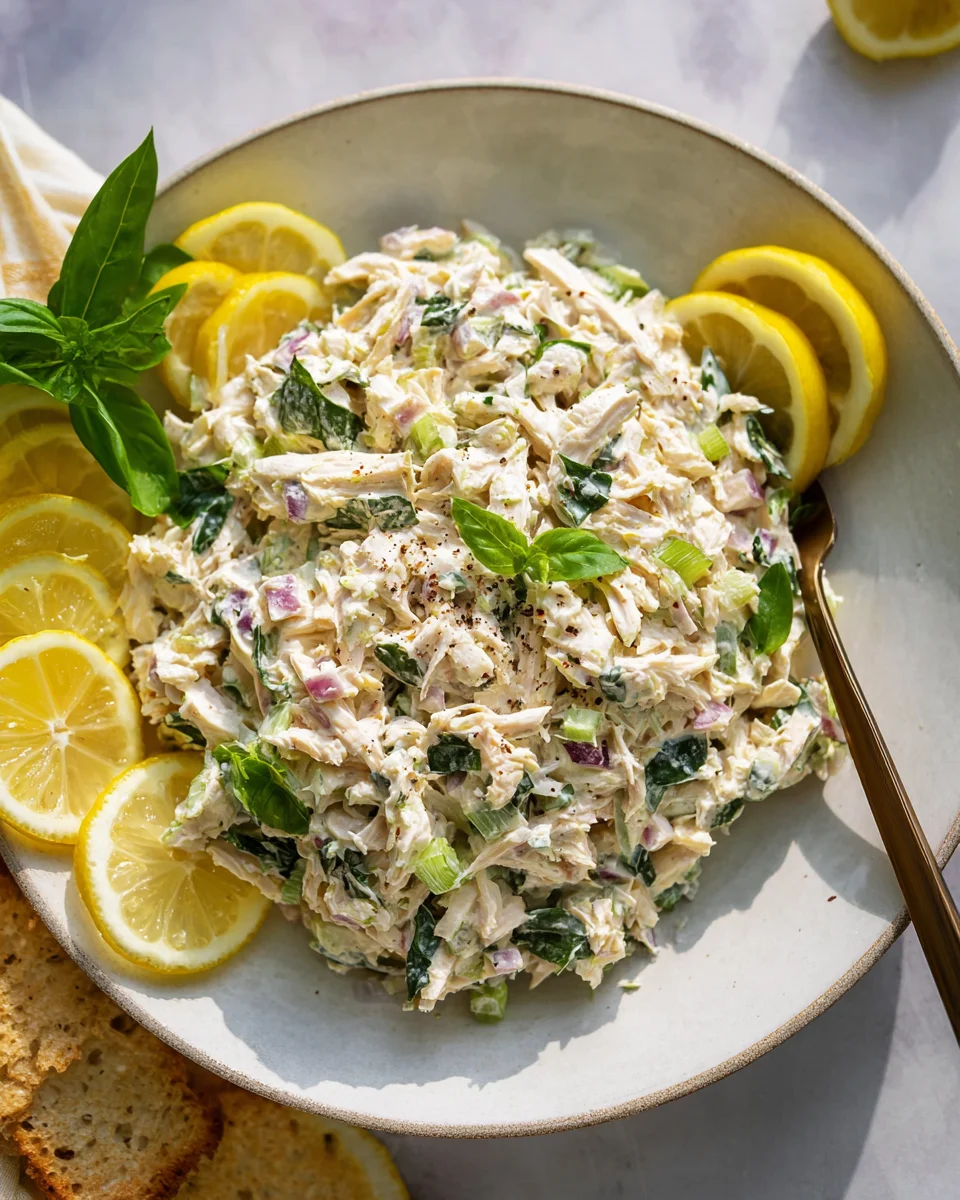 Refreshing Lemon Basil Chicken Salad: Simple & Flavorful