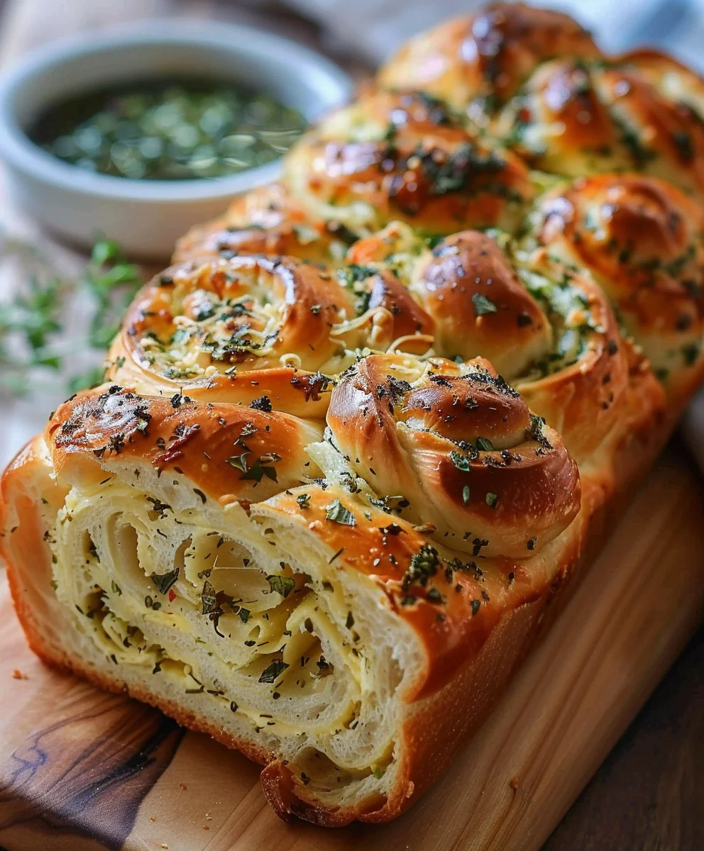 Swirled Garlic Herb And Cheese Bread: An Irresistible Loaf