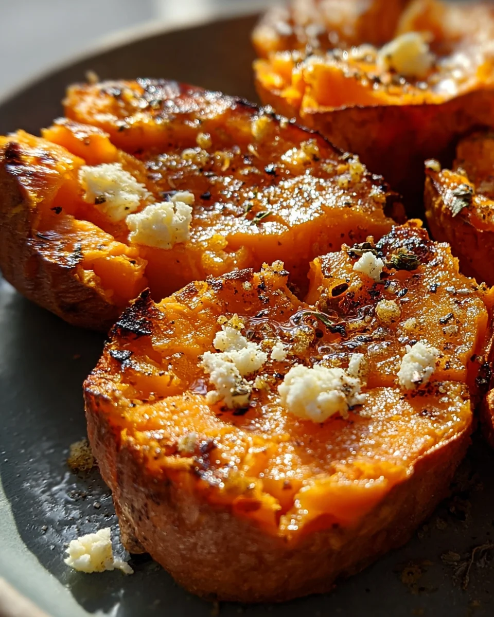 Irresistible Honey Feta Sweet Potato Rounds Recipe!