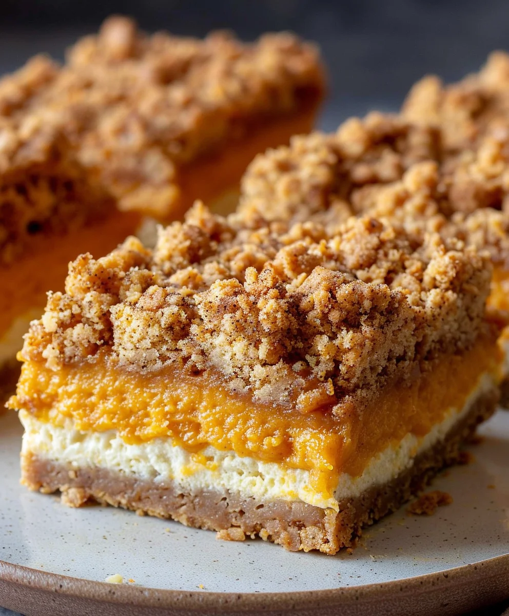 Best Pumpkin Cheesecake Bars & Streusel Topping Recipe