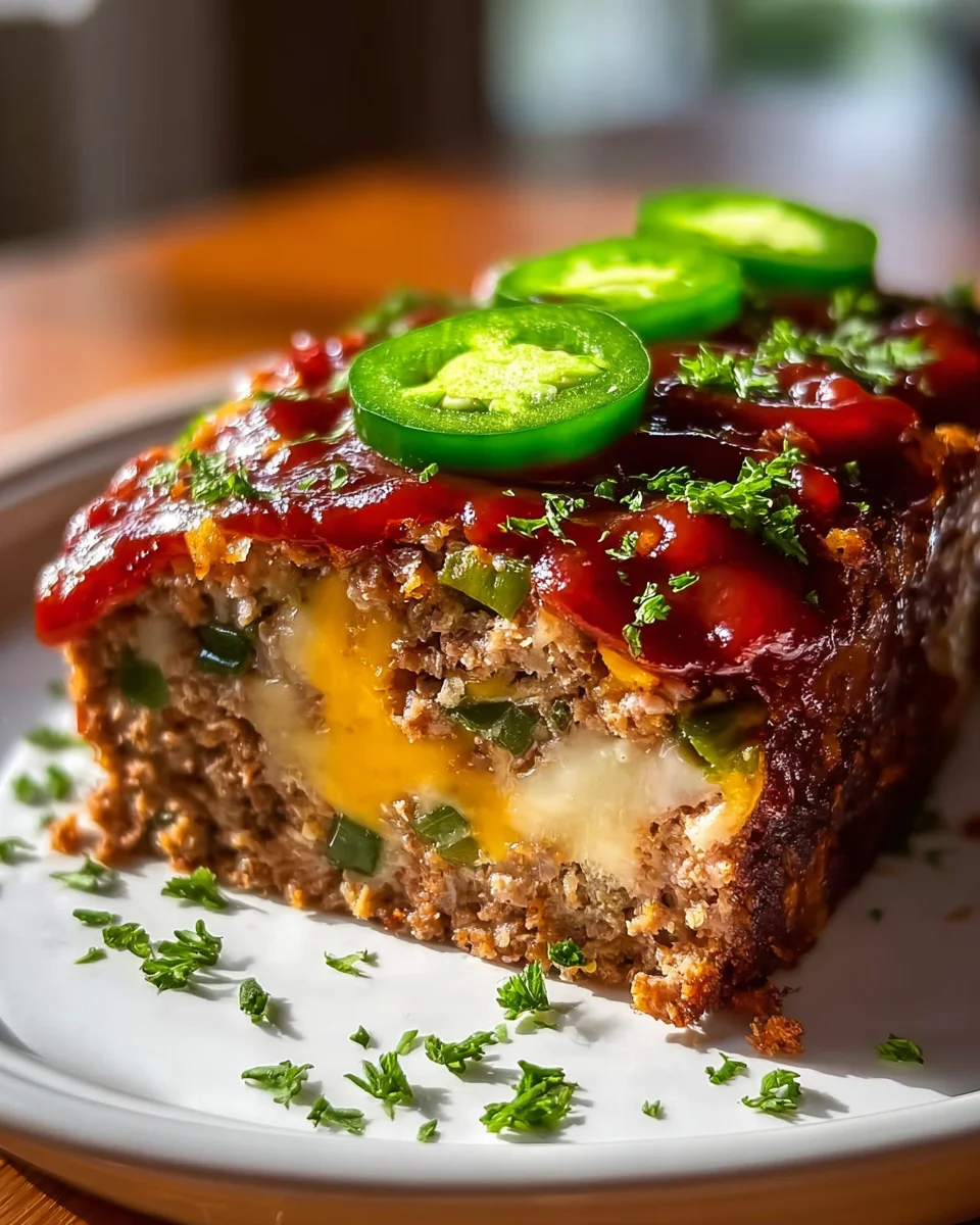 Ultimate Jalapeno Popper Beef Meatloaf - Spicy & Cheesy
