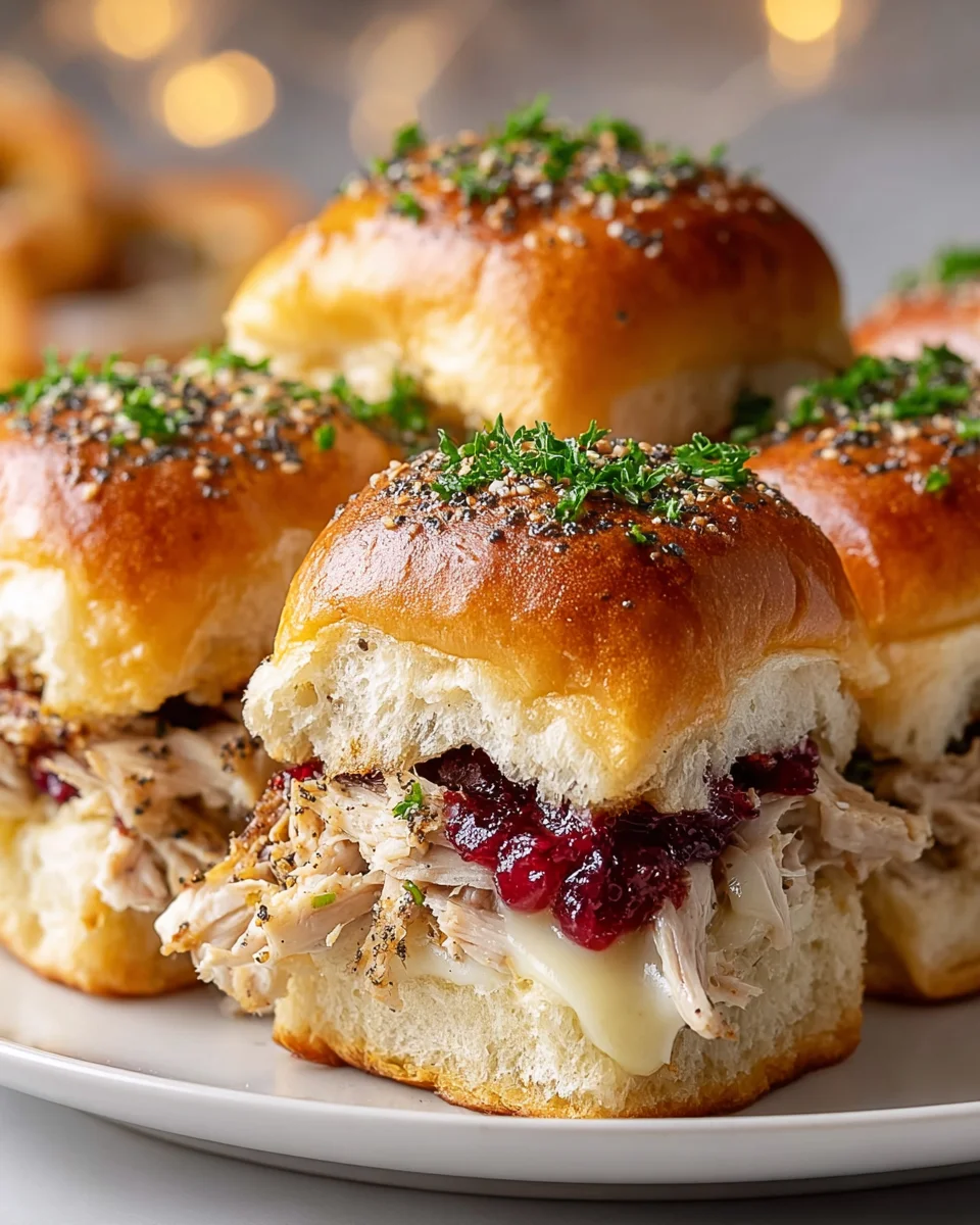 Easy Thanksgiving Turkey Cranberry Sliders Recipe