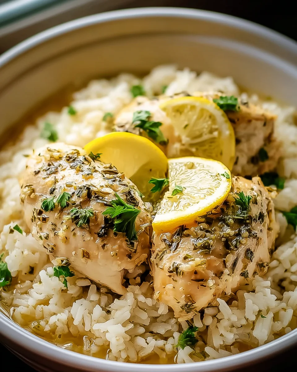 Slow Cooker Lemon Herb Chicken & Rice – Ultimate Comfort