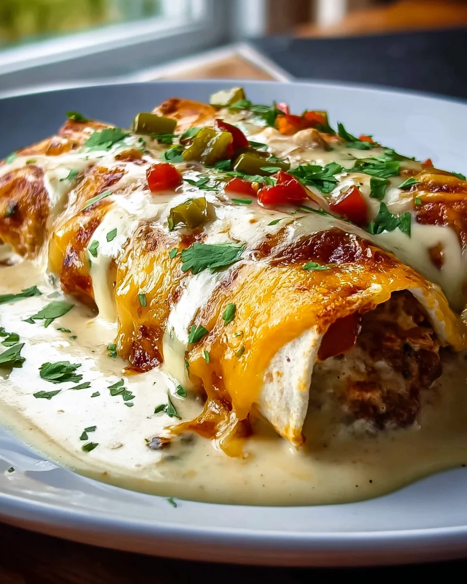 Ultimate Jalapeno Popper Cheesy Chicken Enchiladas
