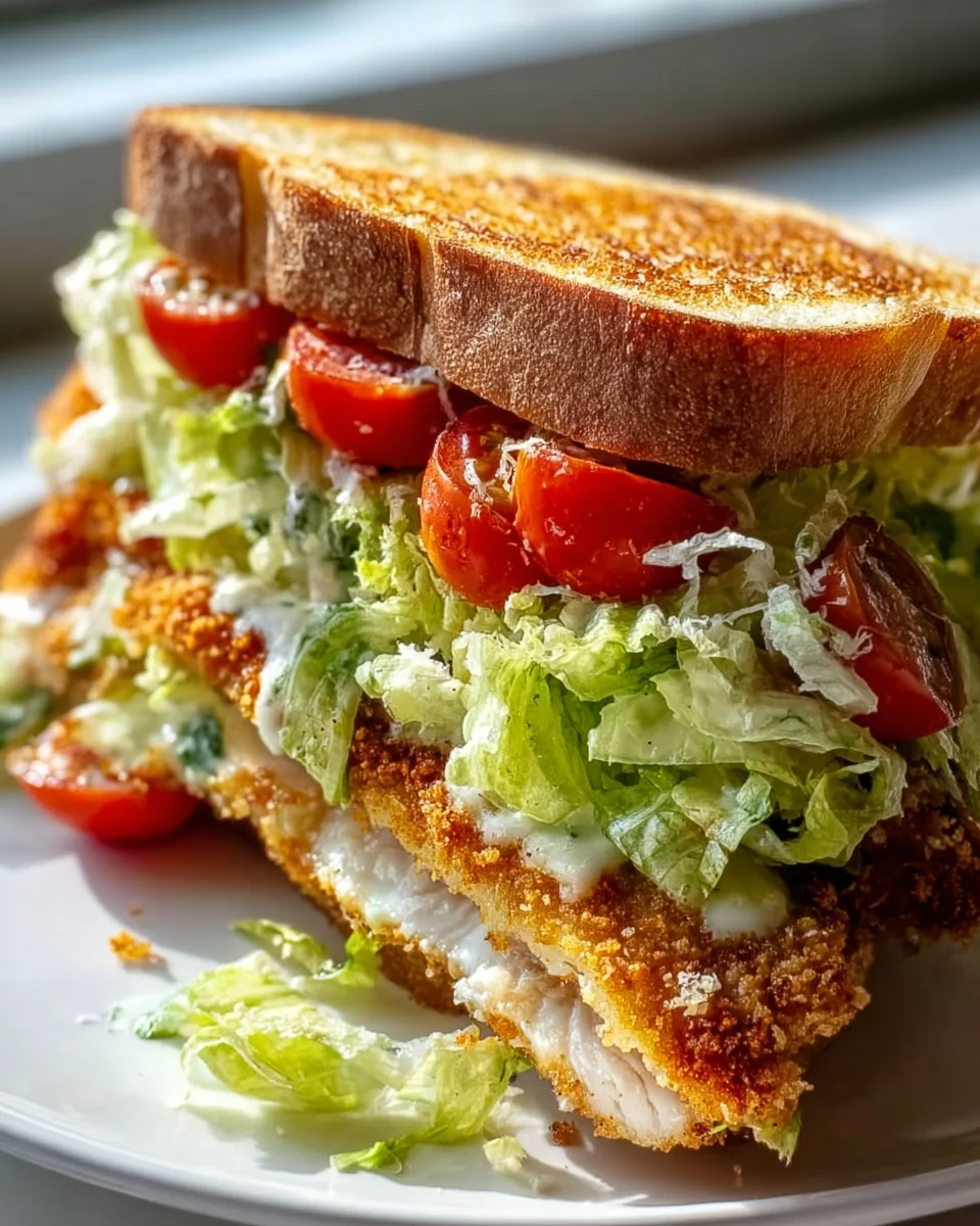 The Best Crunchy Chicken Caesar Sandwich You'll Ever Make