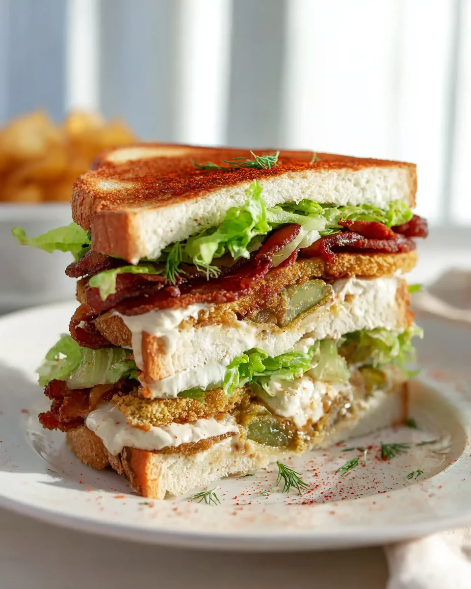 Crunchy Fried Green Tomato BLT: Crispy Beefy Treat!