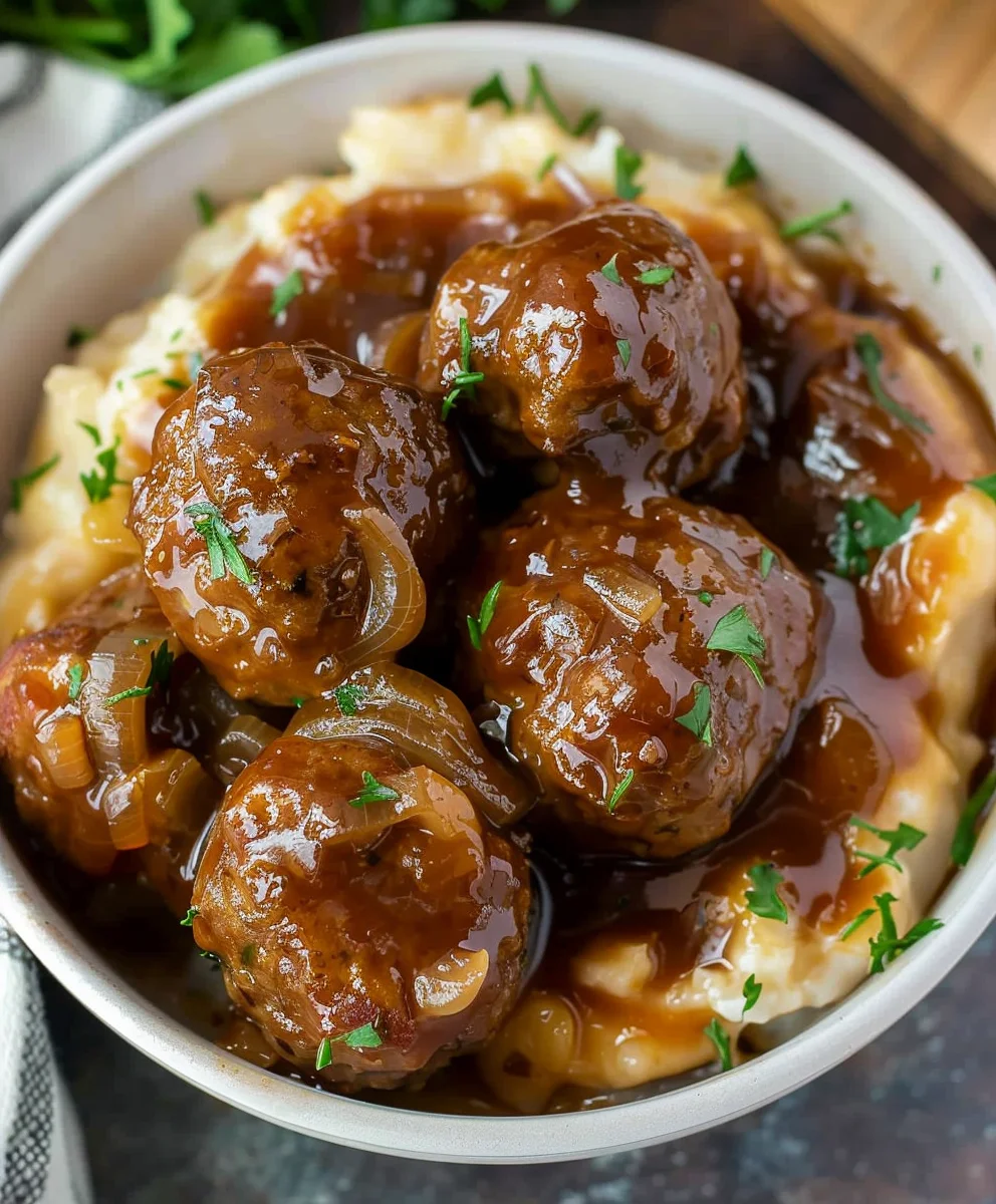 Crock Pot French Onion Beef Meatballs: Easy & Savory Dinner