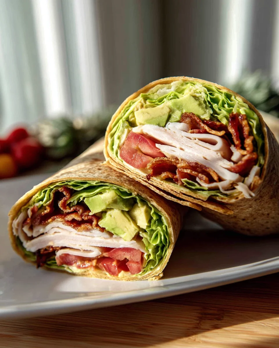 Flavorful Turkey Avocado Club Wrap - Perfect Lunch Idea