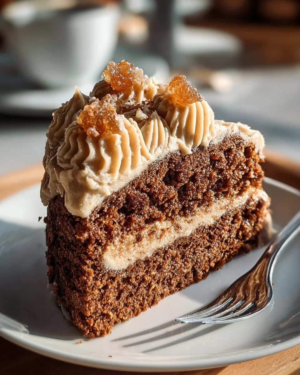 Non-Alc Gin Gingerbread Cake with Molasses Frosting