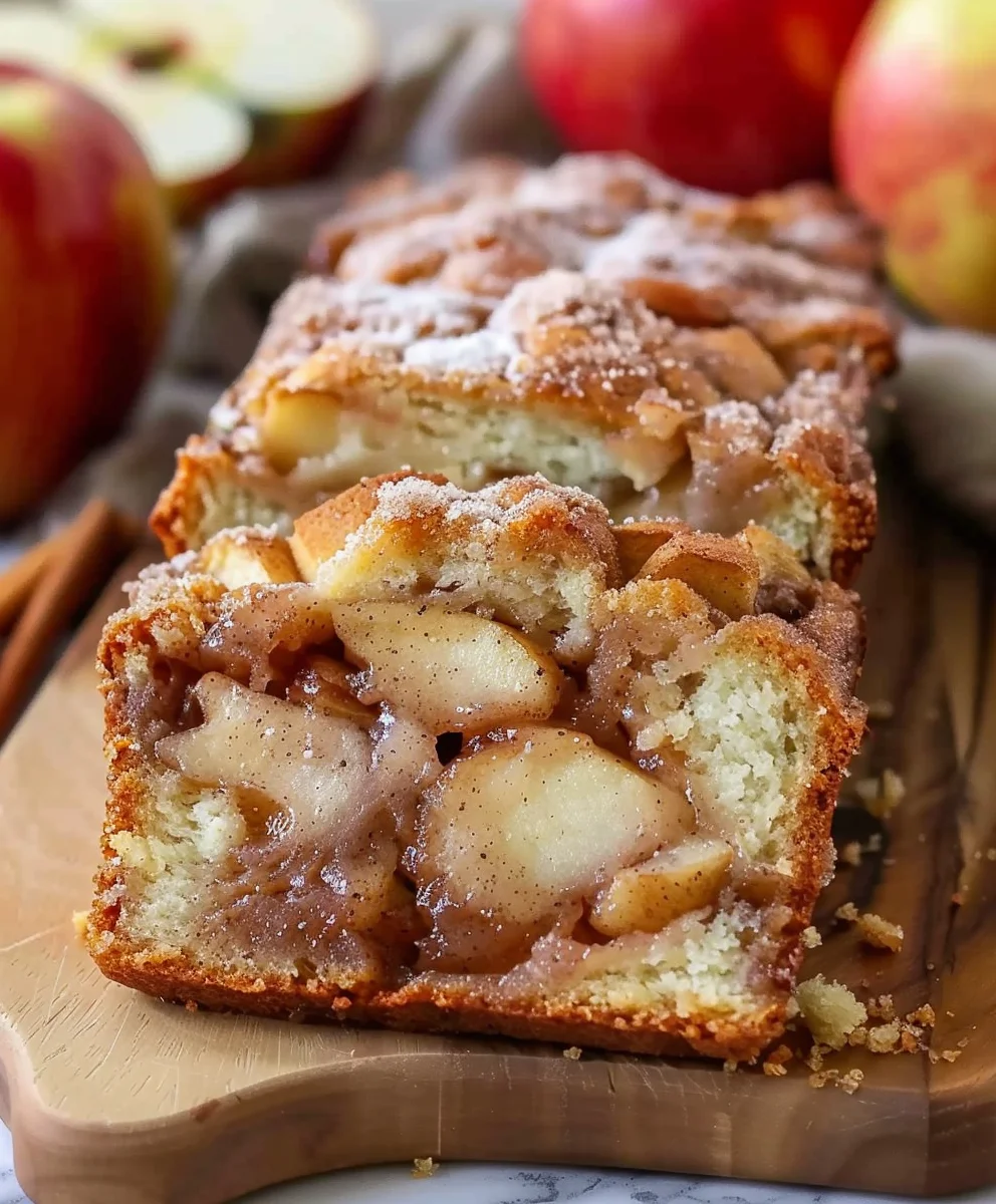 Delicious Homestyle Cinnamon Apple Fritter Bread Loaf