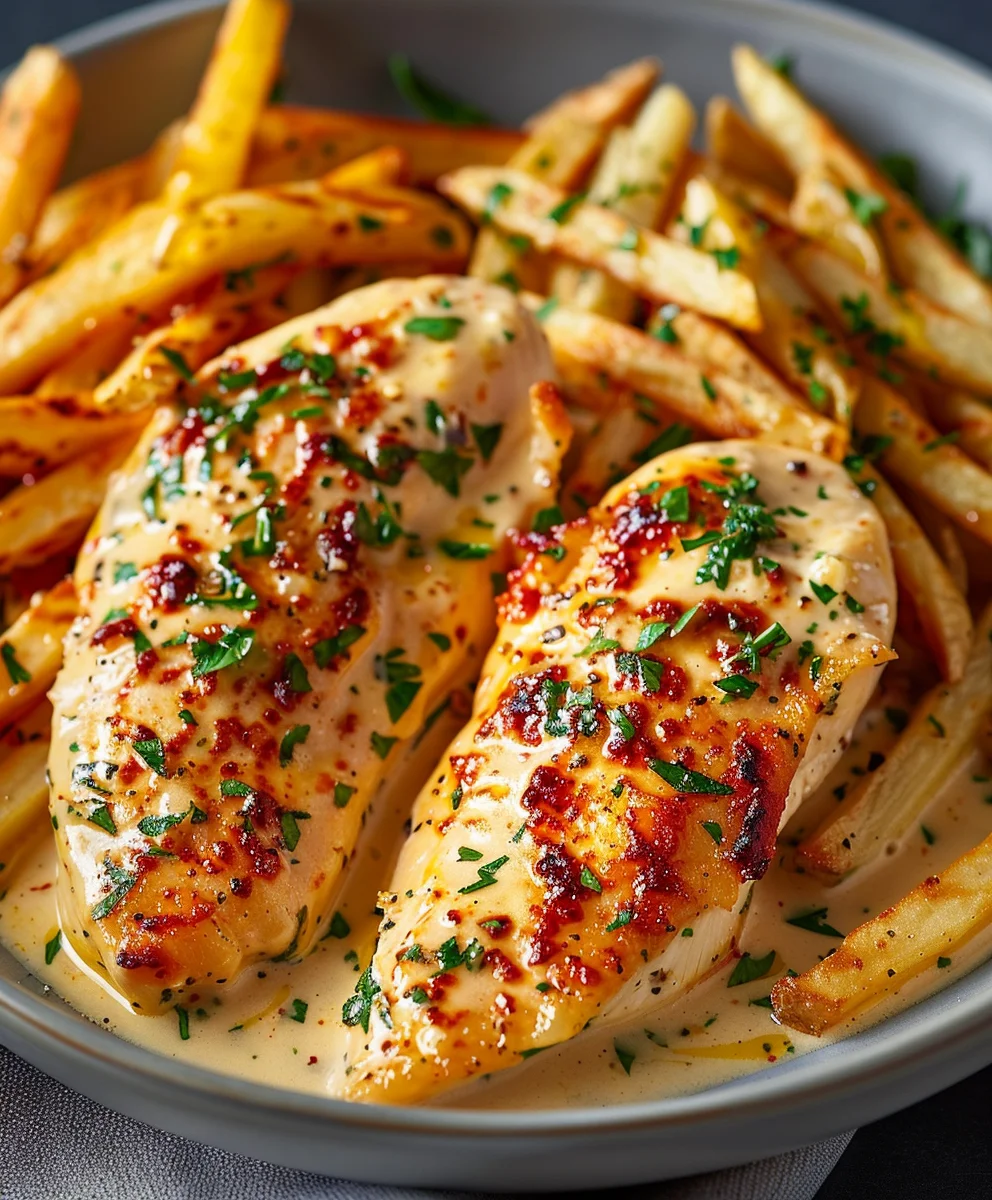 Delicious Spicy Creamy Garlic Parmesan Chicken Fillets