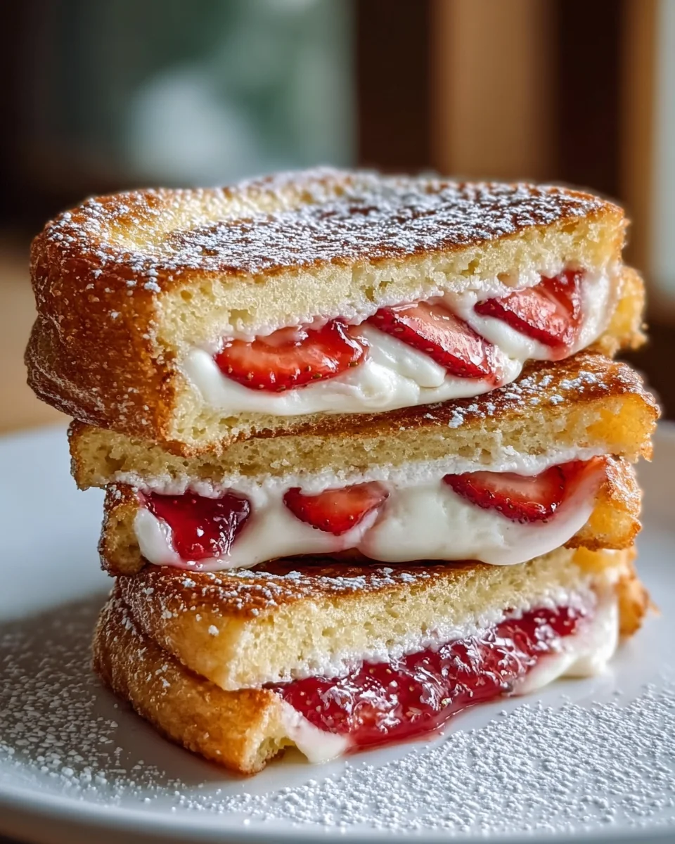 Fried Strawberry Cheesecake Sandwiches: Sweet & Easy Treat!
