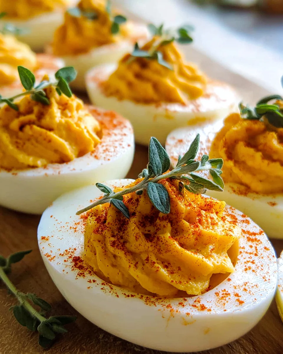 Festive Thanksgiving Deviled Eggs: Your Holiday Table Must-Have!