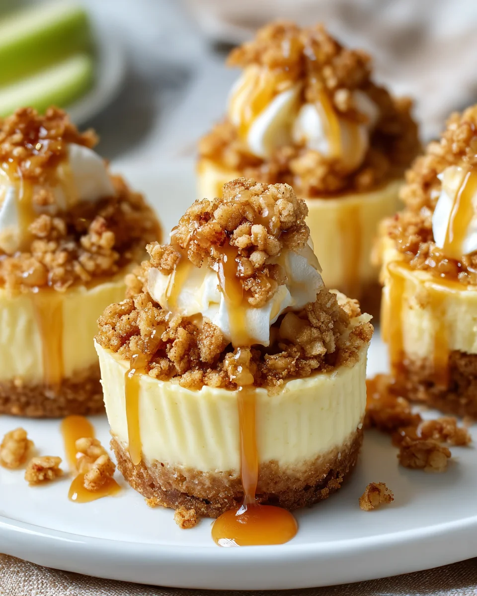 Apple Crisp Mini Cheesecakes: Easy Fall Dessert Recipe!