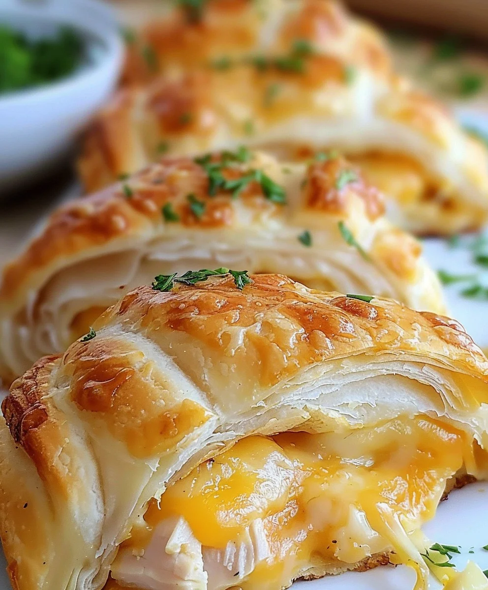 Melt-in-Your-Mouth Cheesy Chicken Crescent Rolls