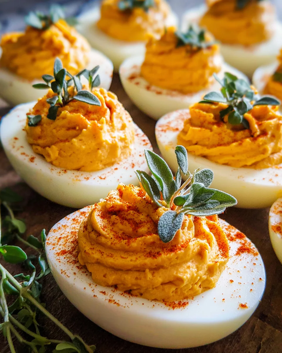 Festive Thanksgiving Deviled Eggs: Your Holiday Table Must-Have!