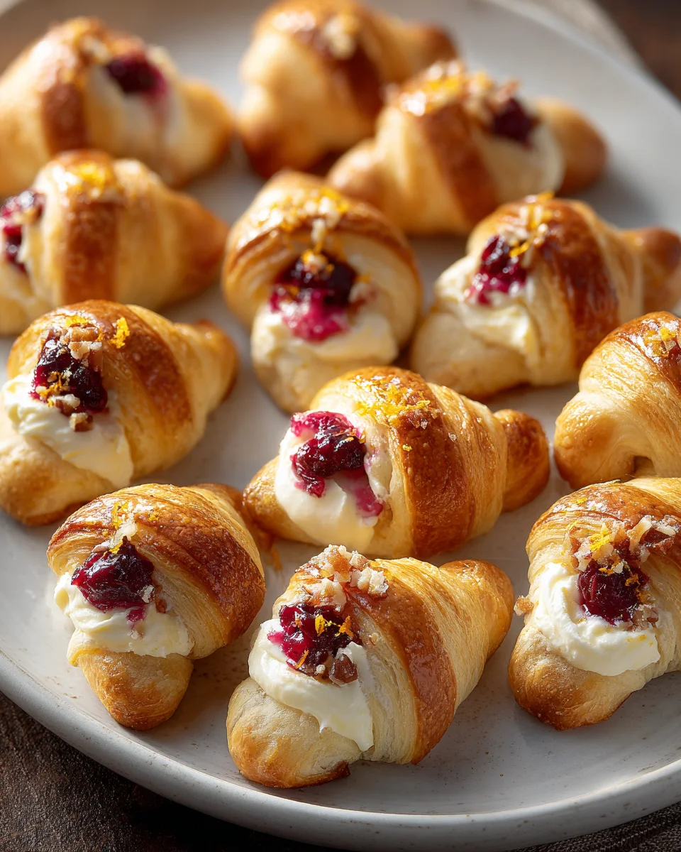 Cranberry Cream Cheese Crescent Bites - Easy Appetizer