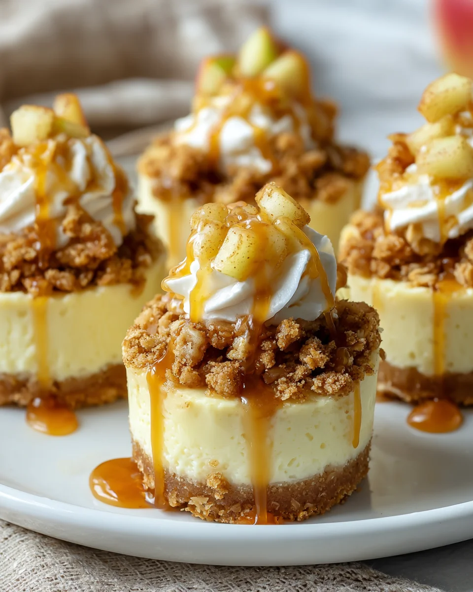 Apple Crisp Mini Cheesecakes: Easy Fall Dessert Recipe!