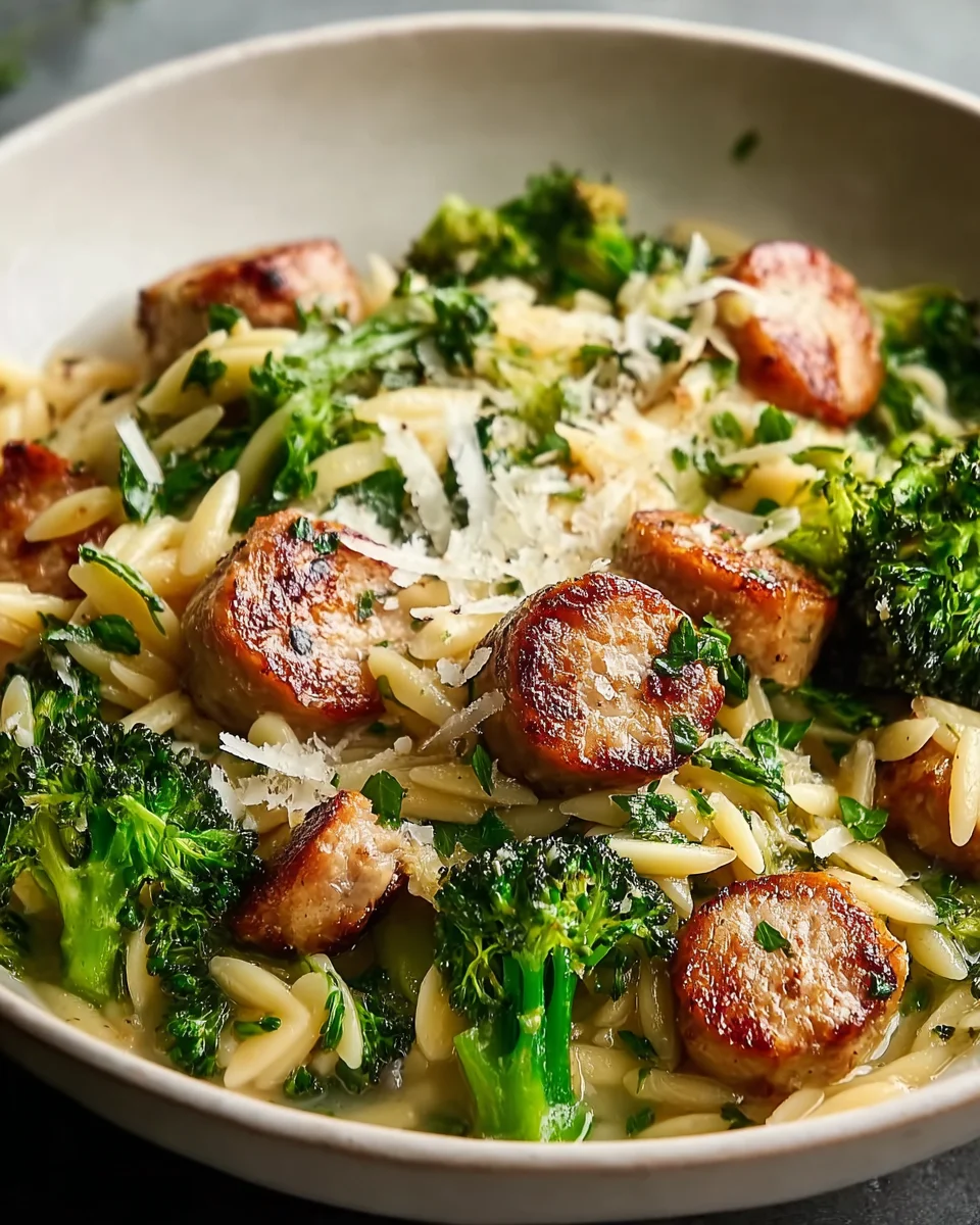 Flavorful Chicken Sausage & Broccoli Orzo for Weeknights