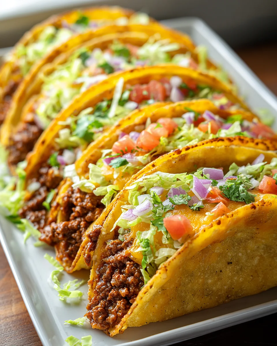 Crispy Oven Baked Cheesy Tacos – Easy Loaded Recipe!