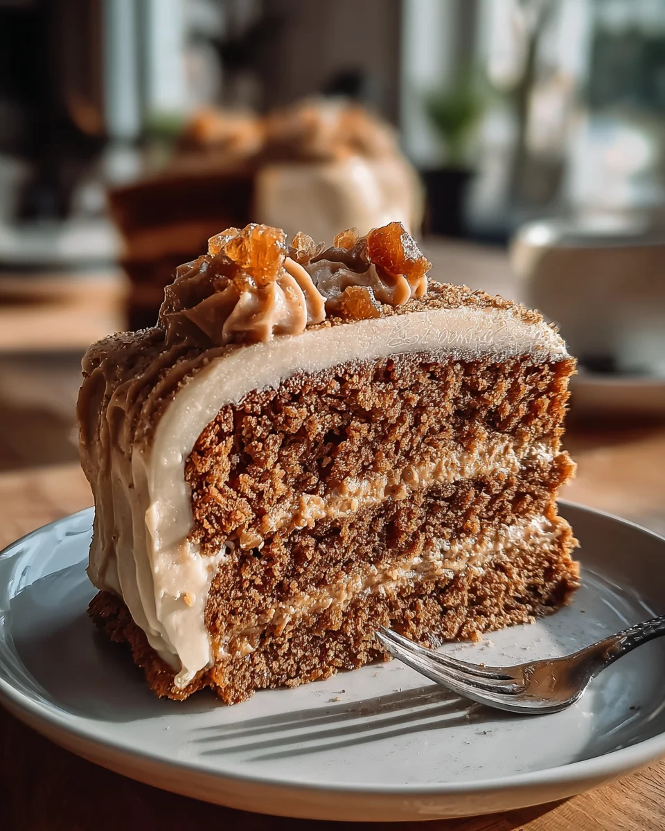 Gin Gingerbread Cake with Cinnamon Molasses Frosting
