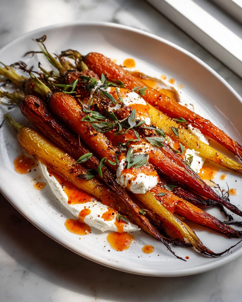 Roasted Carrots with Creamy Ricotta & Spicy Chili Butter