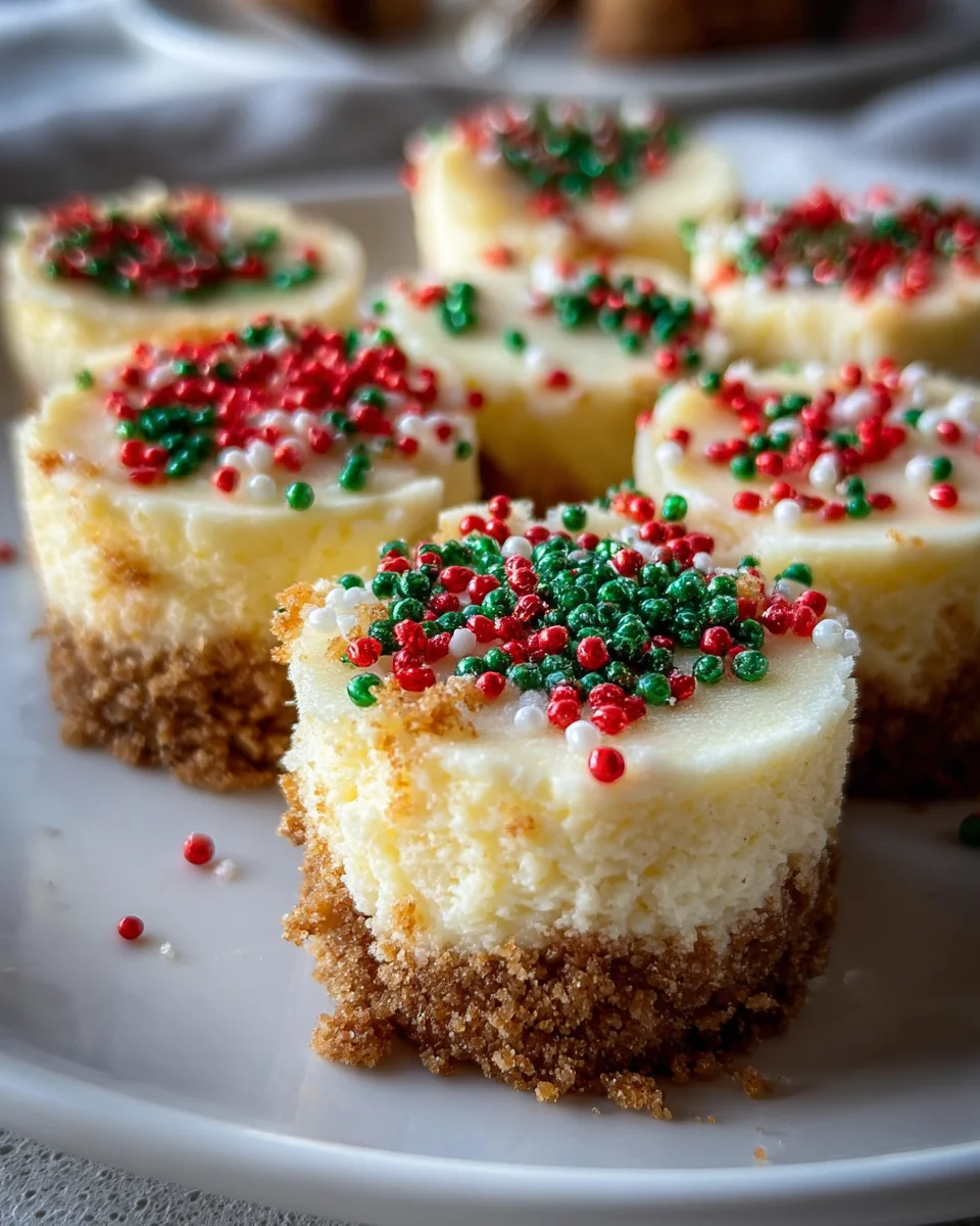 Mini Christmas Cheesecakes