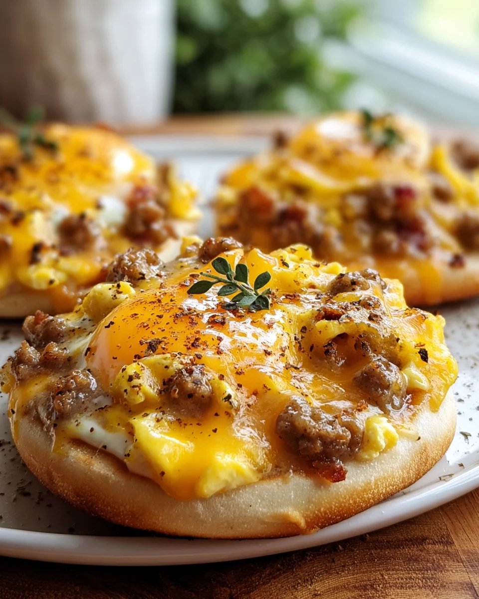 English Muffin Breakfast Pizza